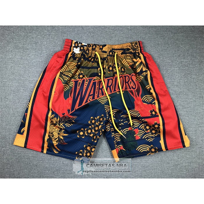 Pantalone Golden State Warriors Lunar New Year Mitchell & Ness Just Don Naranja